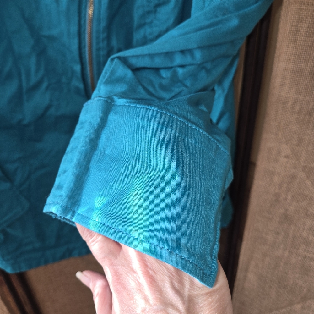 NWOT Bob Mackie Wearable Art Turquoise Women's Jacket Size XL - Picture 8 of 14